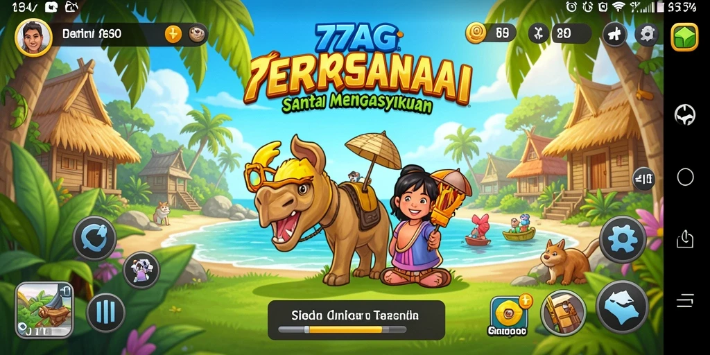 Tampilan gameplay 77AG yang mengasyikkan dan menyenangkan.