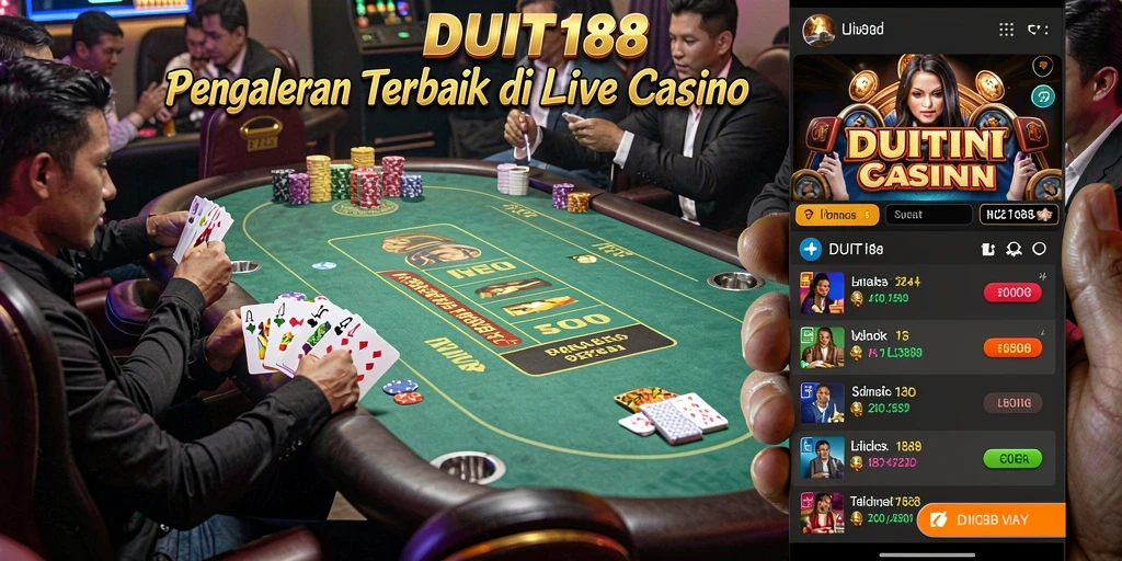 Tampilan gameplay Live Casino yang menarik dan interaktif di DUIT188.