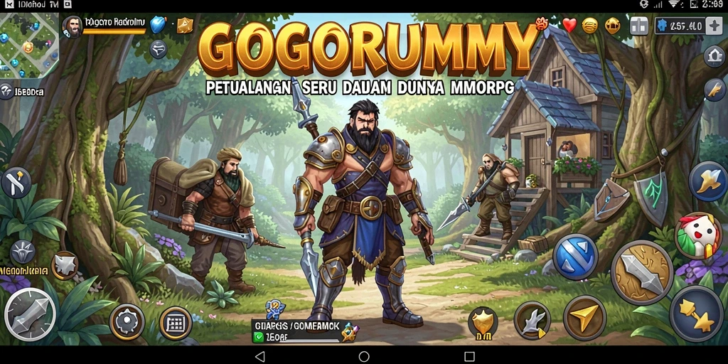 Screenshot gameplay GOGORUMMY menampilkan pertarungan epik antar pemain.