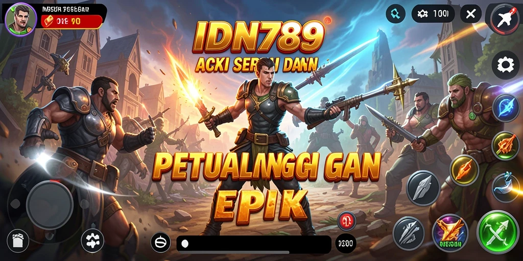 Screenshot gameplay IDN789 yang menunjukkan aksi seru dalam pertarungan.