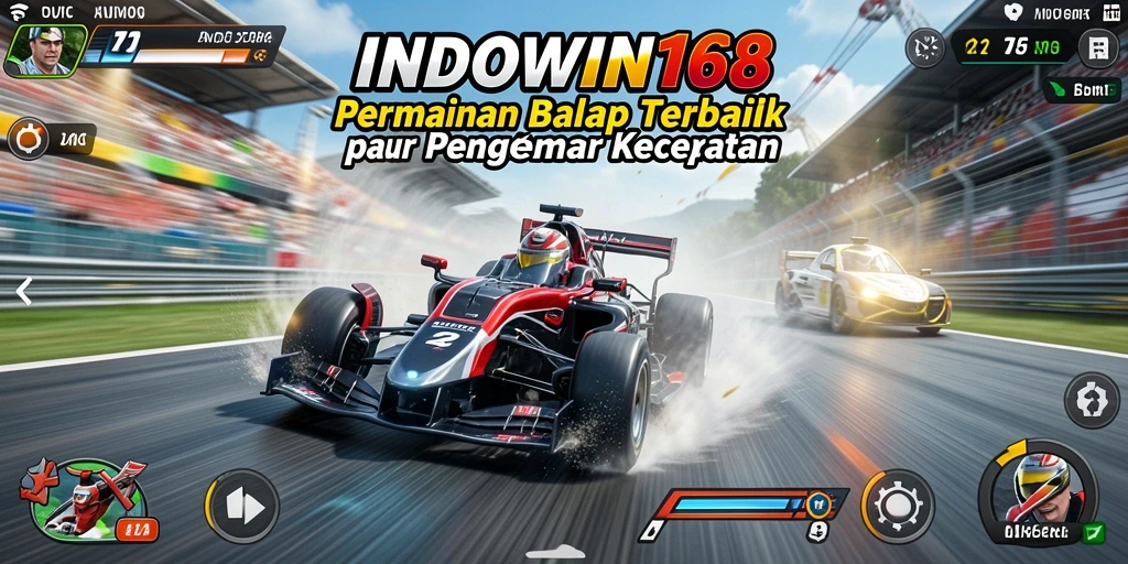 Screenshot gameplay INDOWIN168 yang menunjukkan aksi balap yang seru dan menegangkan.