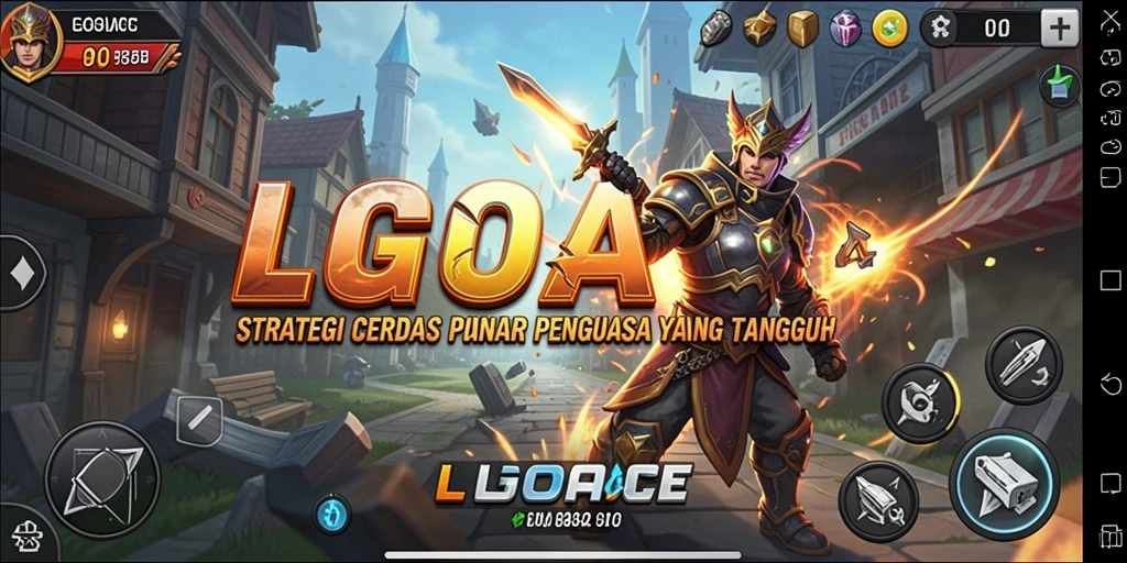 Screenshot gameplay LGOACE yang menunjukkan strategi pertempuran yang mendebarkan.