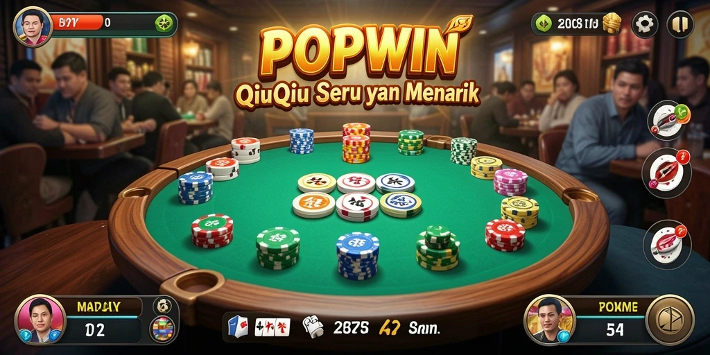 Tampilan gameplay seru QiuQiu di POPWIN.