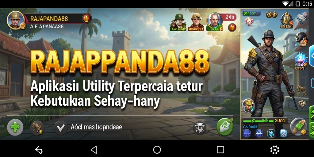 Screenshot menampilkan antarmuka RAJAPANDA88 dengan fitur-fitur Utility yang intuitif.