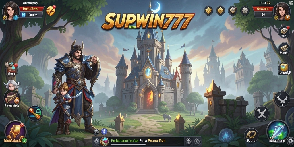 Tampilan gameplay epik Tower Defense di SUPWIN777.