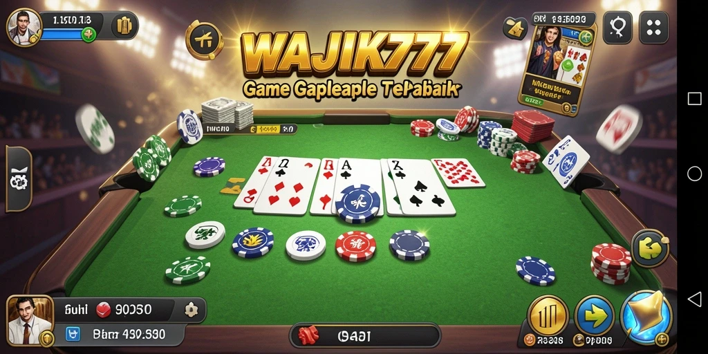 Tampilan gameplay seru dari WAJIK777 saat bermain Gaple.